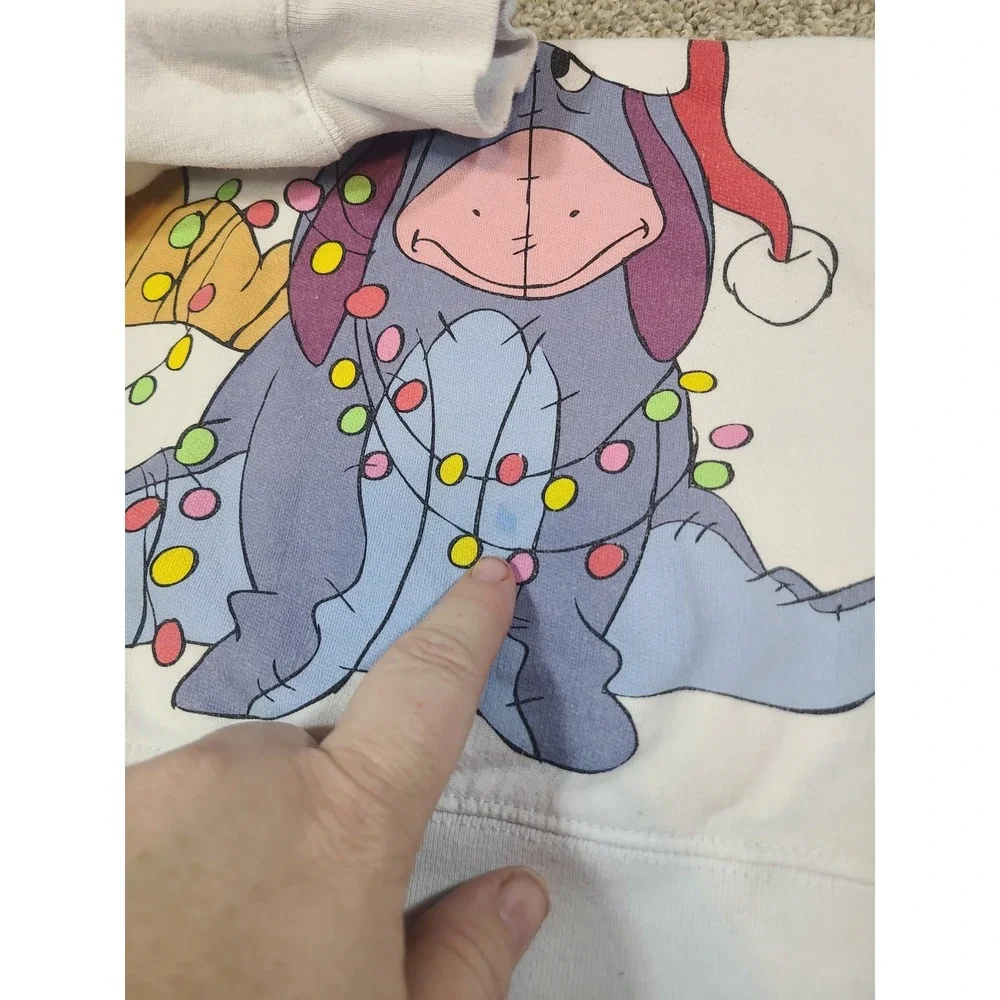 Disney Winnie The Pooh Holiday Sweatshirt XS oversized